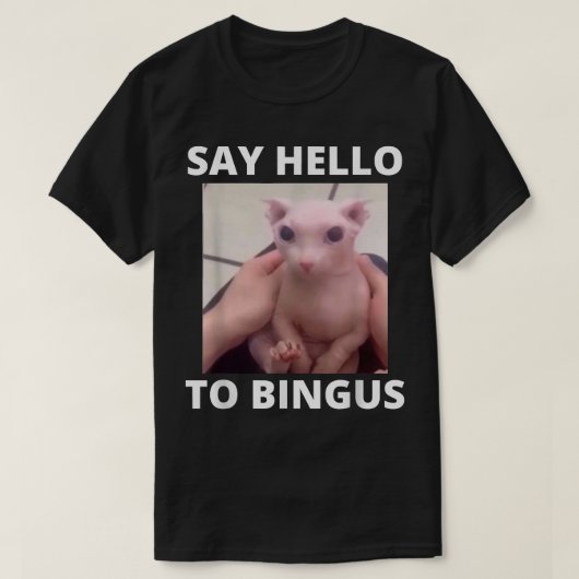 Zeg Hallo Cute Bald Bingus My Beloved Hairless Sph T-shirt (Design voorkant)