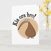 Zeg Hallo in Kiwi Kaart (Gele Bloem)