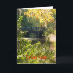 Zeg Hallo Kaart<br><div class="desc">Een wenskaart met een wandeling in het park over het  vijvertje.</div>