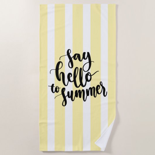 Zeg Hallo Tegen De Zomer Strandlaken (Voorkant)