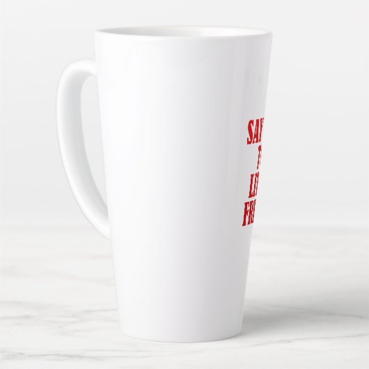 Zeg Hallo tegen mijn kleine vriend Great Dane Latte Mok (Linkerhoek)