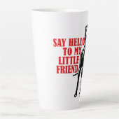 Zeg Hallo tegen mijn kleine vriend Great Dane Latte Mok (Voorkant)