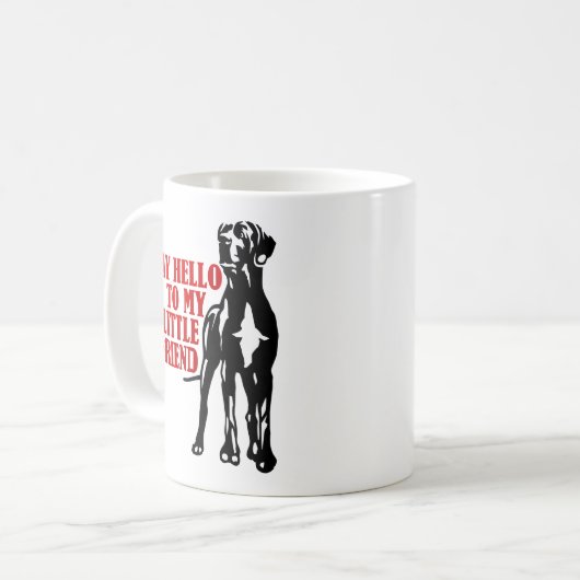 zeg hallo tegen mijn kleine vriend koffiemok (Voorkant links)