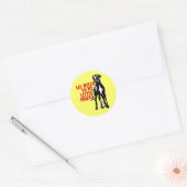 zeg hallo tegen mijn kleine vriend ronde sticker (Envelop)