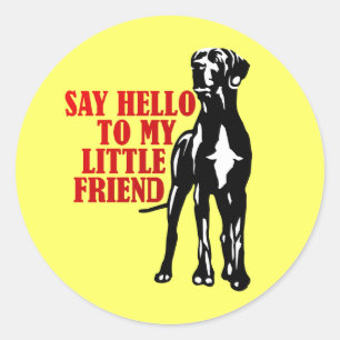 zeg hallo tegen mijn kleine vriend ronde sticker