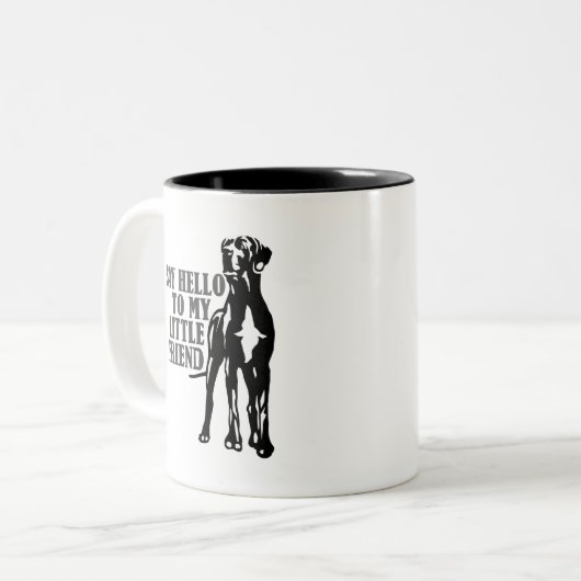 zeg hallo tegen mijn kleine vriend tweekleurige koffiemok (Voorkant links)