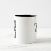 zeg hallo tegen mijn kleine vriend tweekleurige koffiemok (Center)