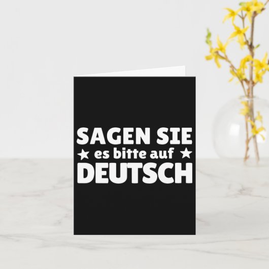 Zeg het alstublieft in het Duits Duitse leraar Kaart (Gele Bloem)