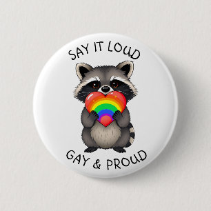 Zeg het hardop Homoseksuele en trotse LGBTQ+ Ronde Button 5,7 Cm