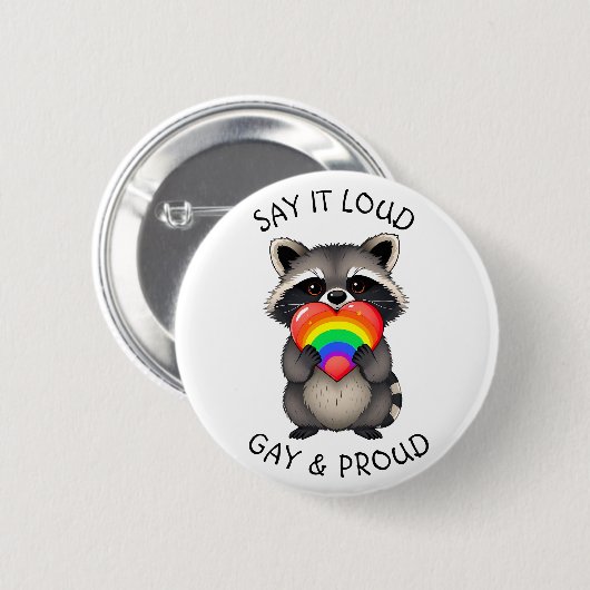 Zeg het hardop | Homoseksuele en trotse LGBTQ+ Ronde Button 5,7 Cm (Voorkant /achterkant)