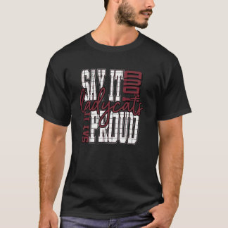 Zeg het hardop Trots Ladycats Maroon School Spirit T-shirt