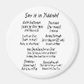 Zeg het in het Jiddisch Magneet (Voorkant)