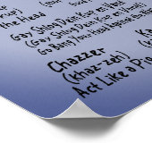 Zeg het in het Jiddisch Poster (Hoek)