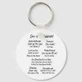 Zeg het in het Jiddisch Sleutelhanger (Voorkant)