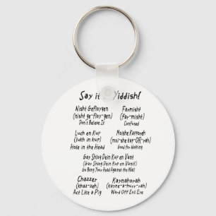 Zeg het in het Jiddisch Sleutelhanger