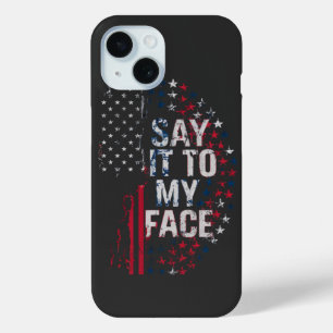 Zeg het in mijn gezicht Kamala Harris 2024 campagn iPhone 15 Case