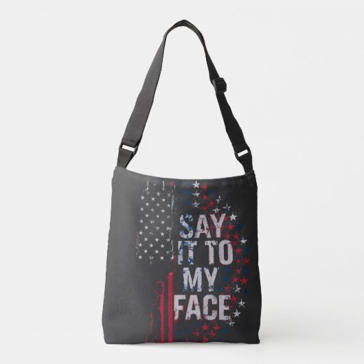 Zeg het in mijn gezicht Kamala Harris 2024 campagn Crossbody Tas (Voorkant)