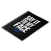 Zeg het in mijn gezicht Kamala Harris 2024 Notitieboek (Linkerzijde)