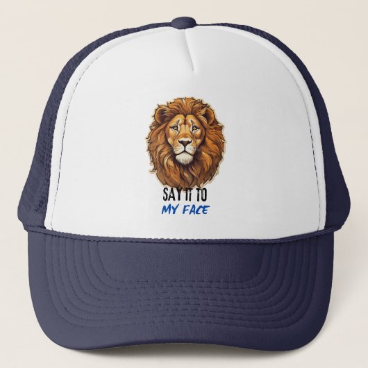 Zeg het in mijn gezicht, Kamala Harris, Lion Face. Trucker Pet (Voorkant)