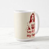 "Zeg het in mijn gezicht!" Kamala Harris Mok - KAP (Voorkant rechts)