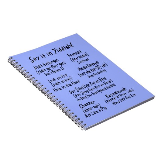 Zeg het maar in een Yiddish notebook Notitieboek (Rechterzijde)