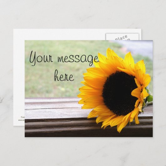 Zeg het maar in zonnebloemen briefkaart (Voorkant / Achterkant)