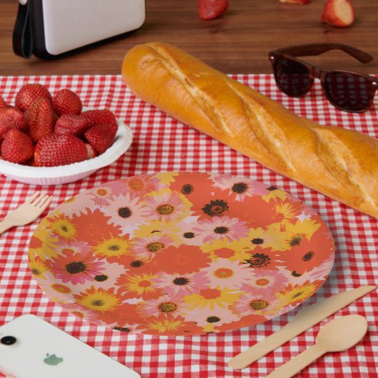 "Zeg het met Bloemen" Papieren Bord (Picknick)