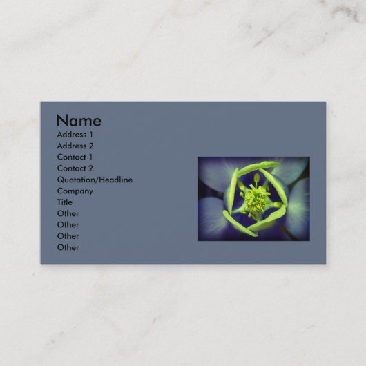 Zeg het met bloemen visitekaartje (Voorkant)