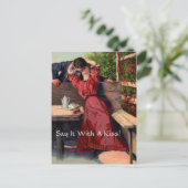 Zeg het met een kus. -Briefkaart Briefkaart (Staand voorkant)