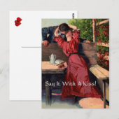 Zeg het met een kus. -Briefkaart Briefkaart (Voorkant / Achterkant)