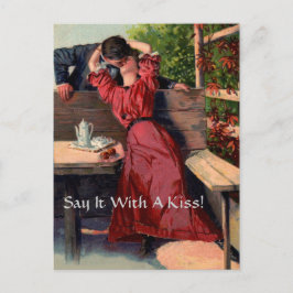 Zeg het met een kus. -Briefkaart Briefkaart