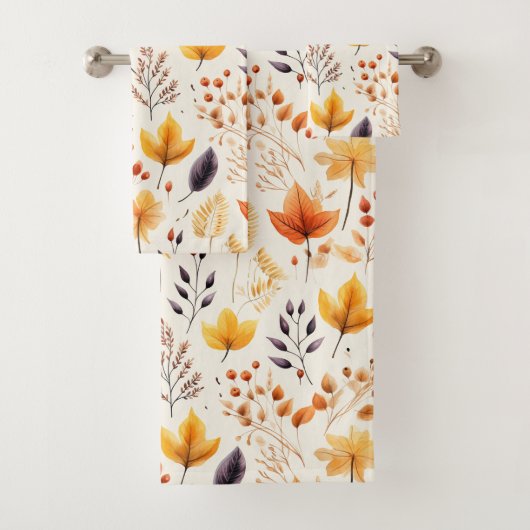 Zeg het met herfstbladeren 2 - bad handdoek (Insitu)