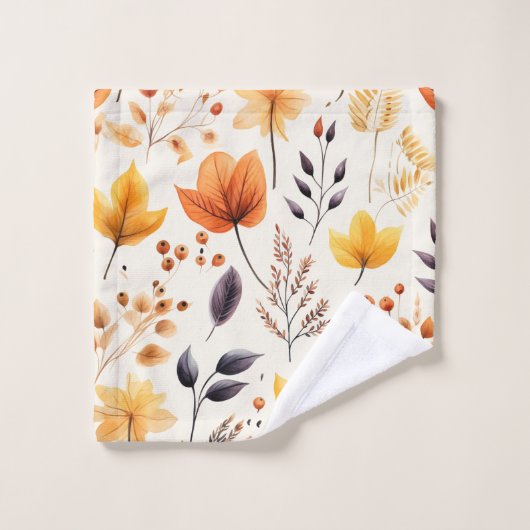 Zeg het met herfstbladeren 2 - bad handdoek (Wasdoekje)
