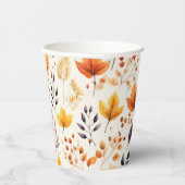 Zeg het met herfstbladeren 2 - Papieren beker (Rechts)