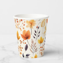 Zeg het met herfstbladeren 2 - Papieren beker