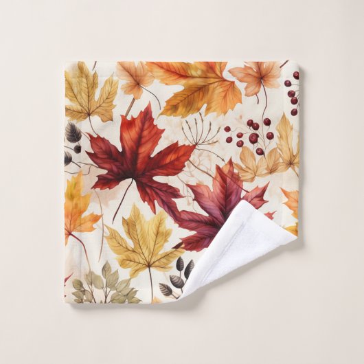 Zeg het met herfstbladeren 3 - bad handdoek (Wasdoekje)