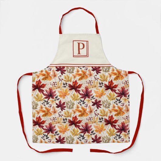 Zeg het met herfstbladeren 3 - Gepersonaliseerd Schort (Voorkant)