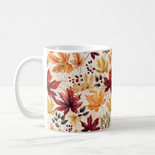 Zeg het met herfstbladeren 3 - koffiemok (Links)