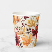 Zeg het met herfstbladeren 3 - Papieren beker (Rechts)