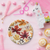 Zeg het met herfstbladeren 3 - papieren bordje (Feest)