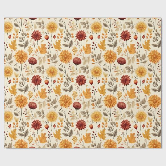 Zeg het met herfstbladeren - cadeaupapier (Vlak)