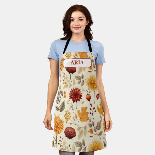 Zeg het met herfstbladeren - Gepersonaliseerd Schort (Gedragen)