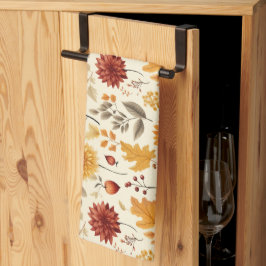 Zeg het met herfstbladeren - theedoek