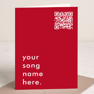 Zeg het met Muziek Rode QR Streamable Love Song Kaart