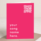 Zeg het met Muziek | Roze QR-code Streamable Song Kaart