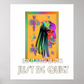 Zeg het met stilte, wees gewoon stil poster (Voorkant)