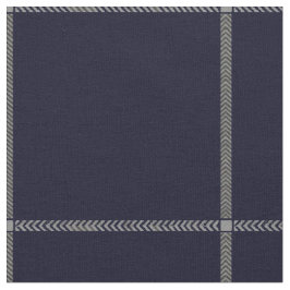 Zeg het met vierkantjes op Navy Blue/Grey Cotton Stof