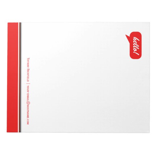 Zeg het. notitieblok (Voorkant)