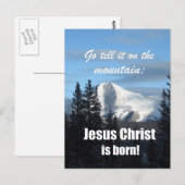 Zeg het op de Berg: Jezus Christus is geboren! Briefkaart (Voorkant / Achterkant)