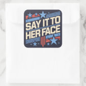 Zeg het tegen haar Sticker (Tas)